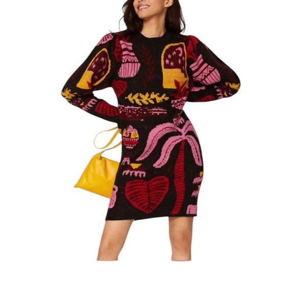 FARM Rio Multicolor Patterned Sweater Cardigan - Picture 3 of 15